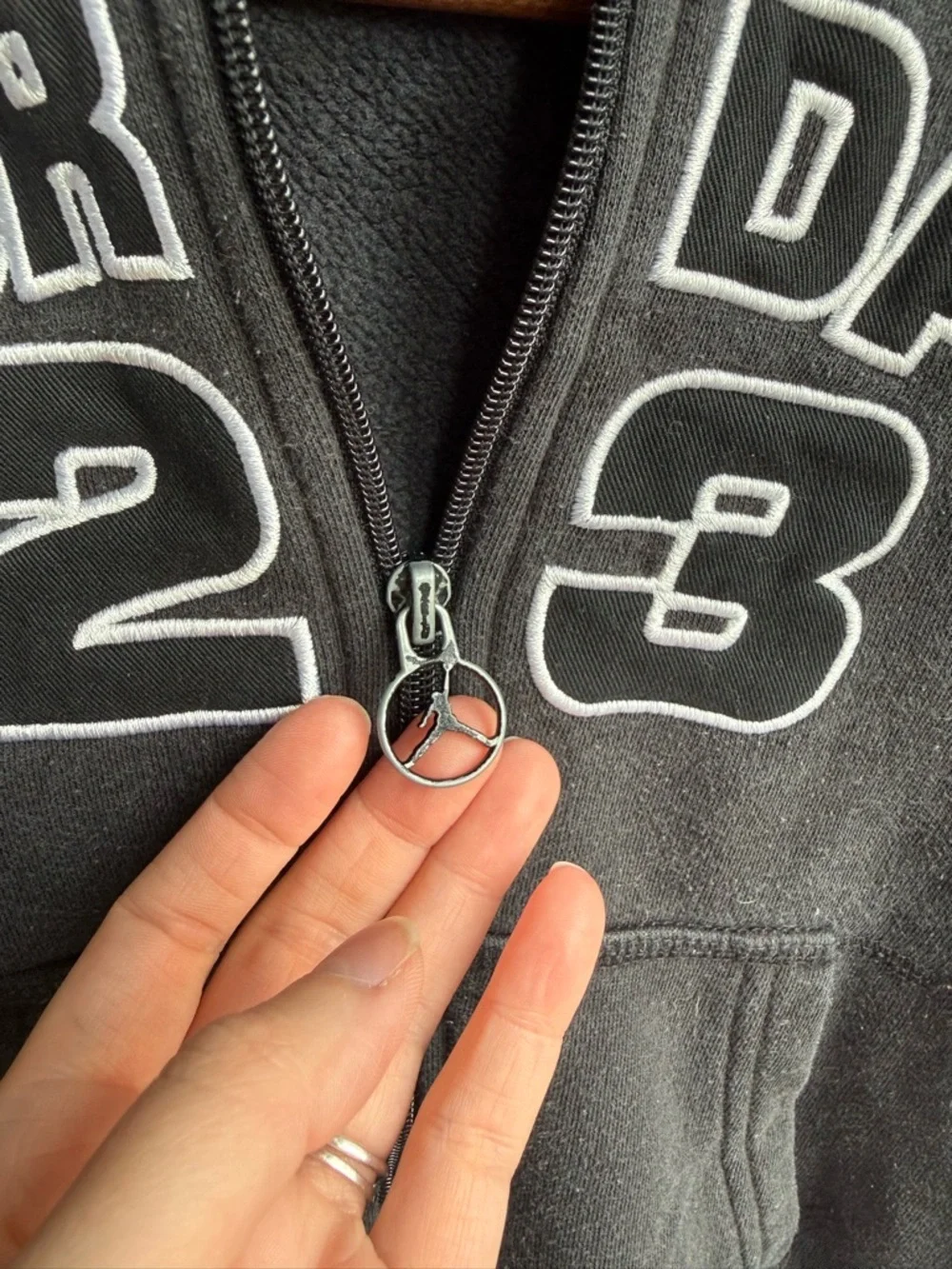 Jordan Black & Red 23 Zip-Up Hoodie